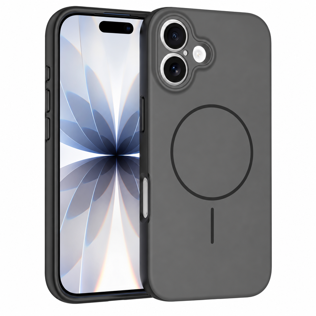 Magnetic Matte 2-in-1 Shockproof Phone Case with Lanyard for iPhone 17 Air, 16 Pro Max, 15 Series - Anti-Drop TPU Protective Cover
