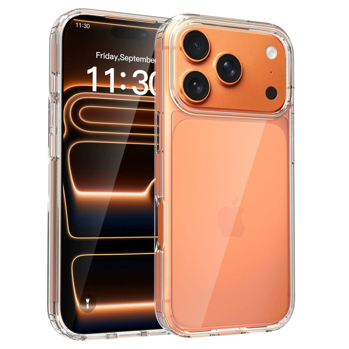 Cross-border Transparent Magnetic Phone Case for iPhone, Full Coverage Shockproo