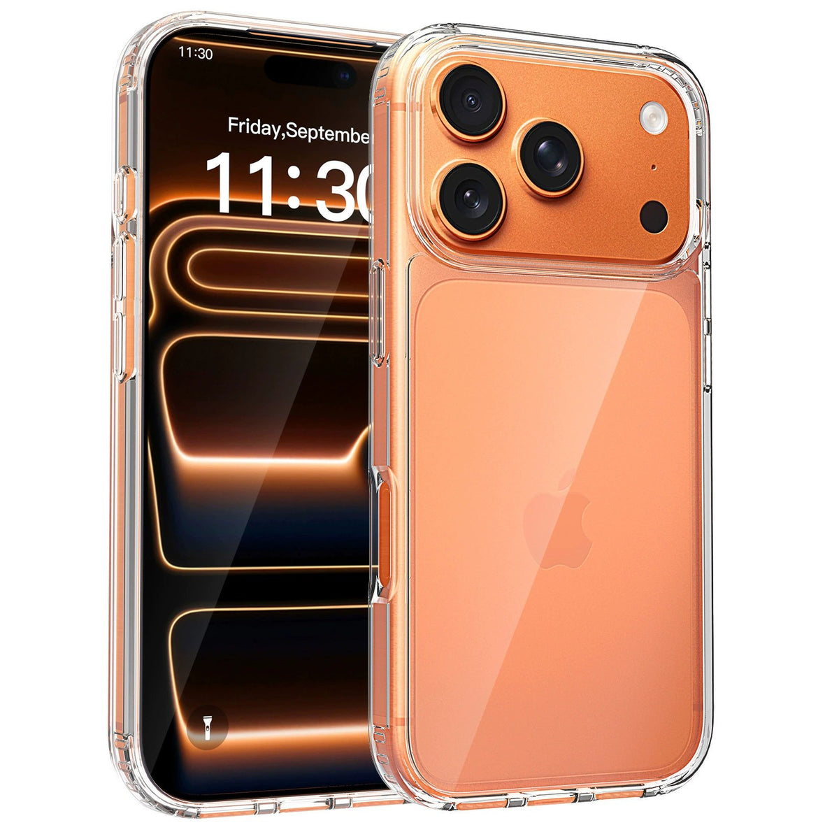 Cross-border Transparent Magnetic Phone Case for iPhone, Full Coverage Shockproo