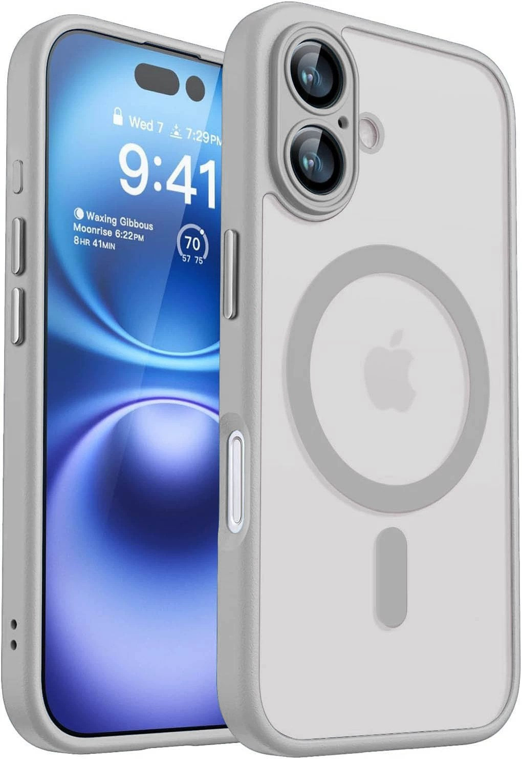 Magnetic Semi-transparent Phone Case for iPhone 17 / 16 / 18 Pro Max, Sprayed Fr