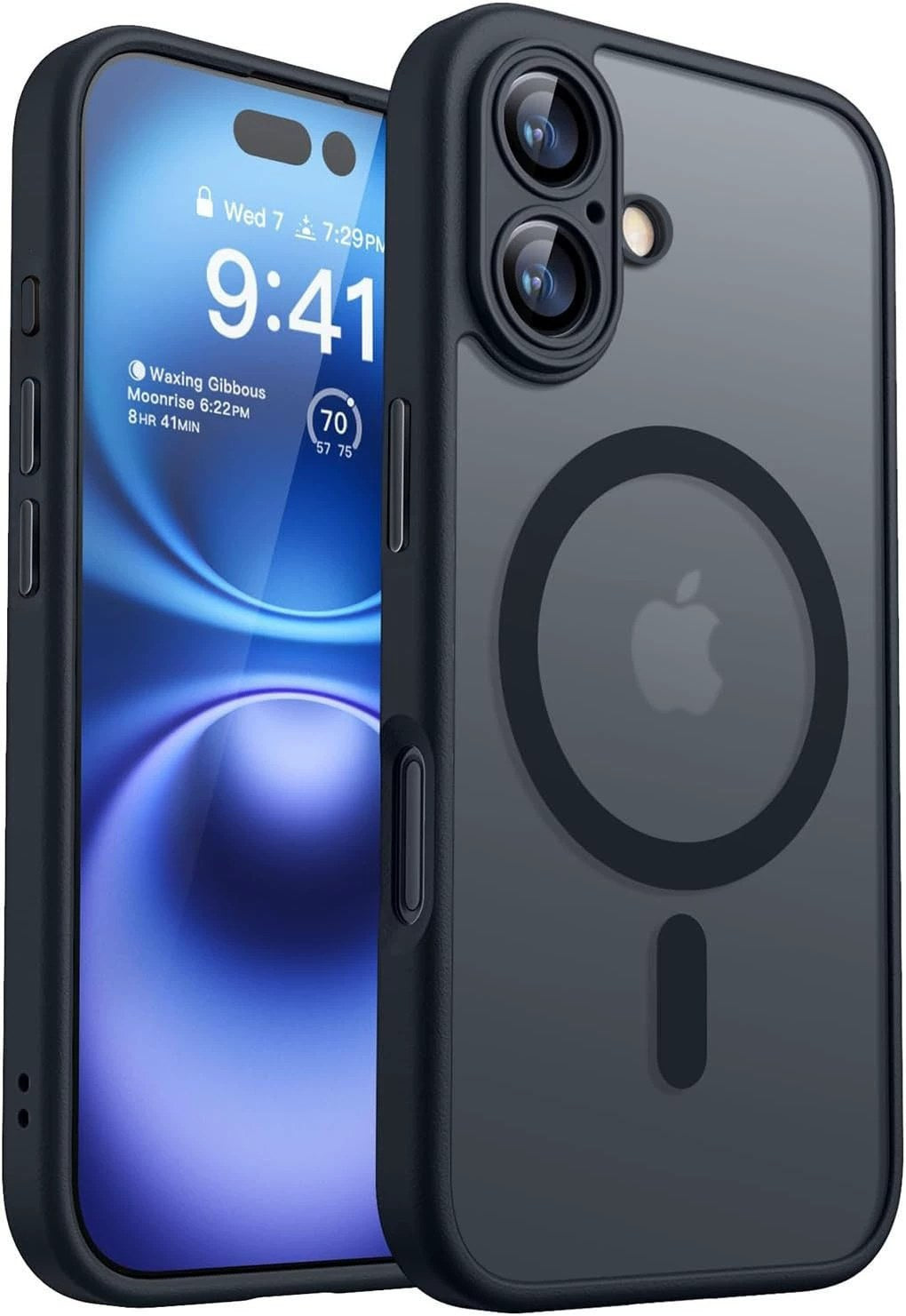 Magnetic Semi-transparent Phone Case for iPhone 17 / 16 / 18 Pro Max, Sprayed Fr