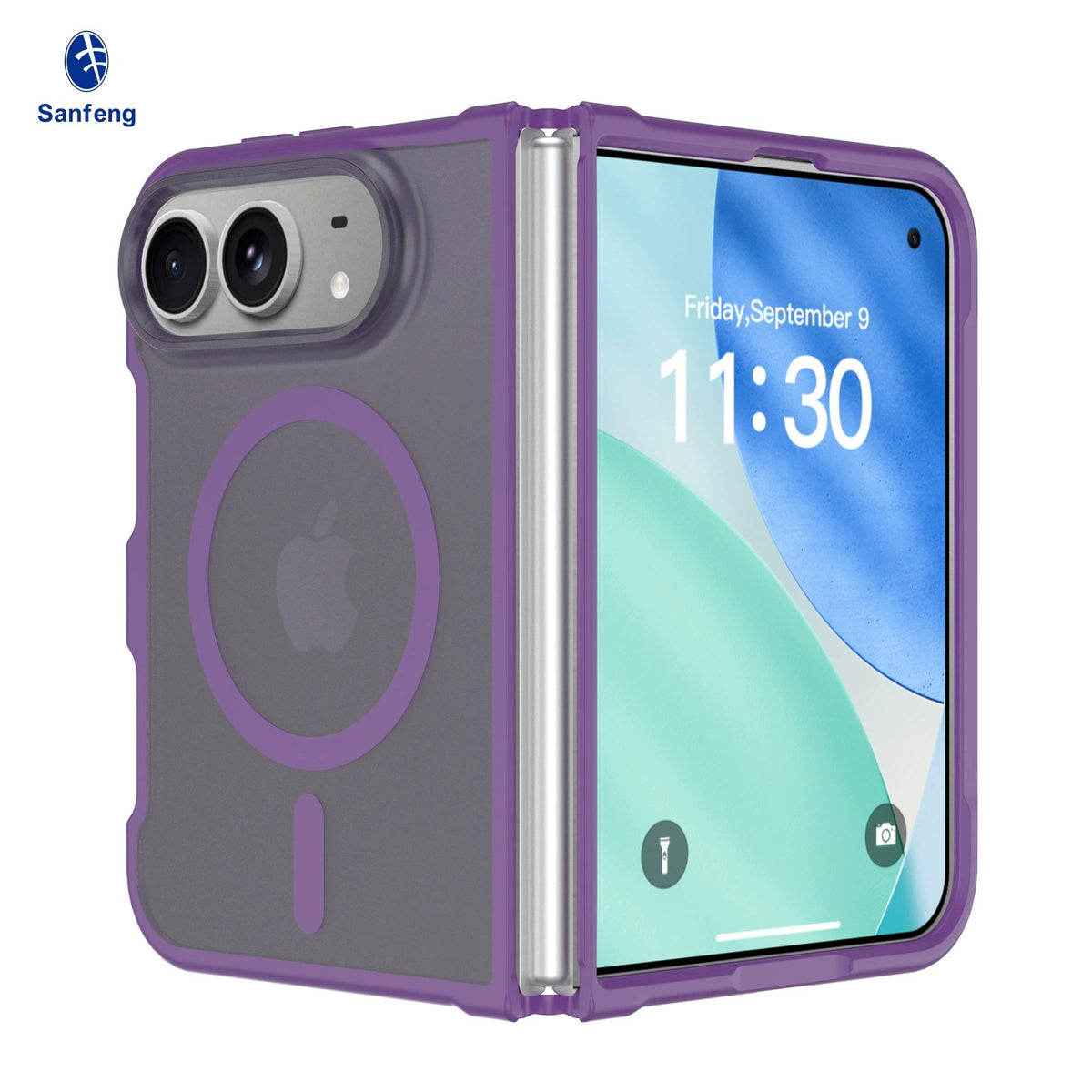 Cross-border Phone Case for iPhone 18 Fold, with Side Cover, Foldable Skin-feel 