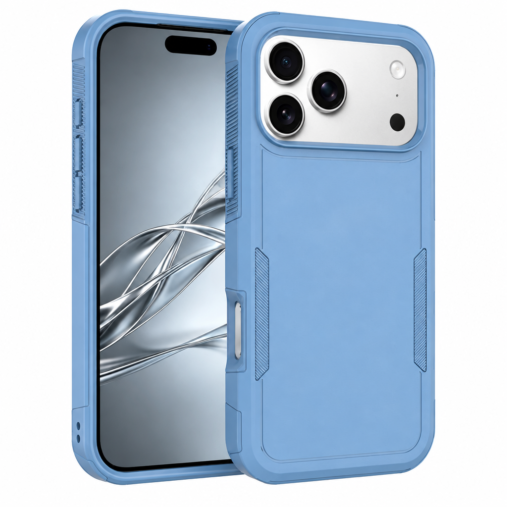 Sanfeng 2-in-1 Shockproof Matte Silicone Phone Case with Kickstand, Anti-Drop Protective Cover
