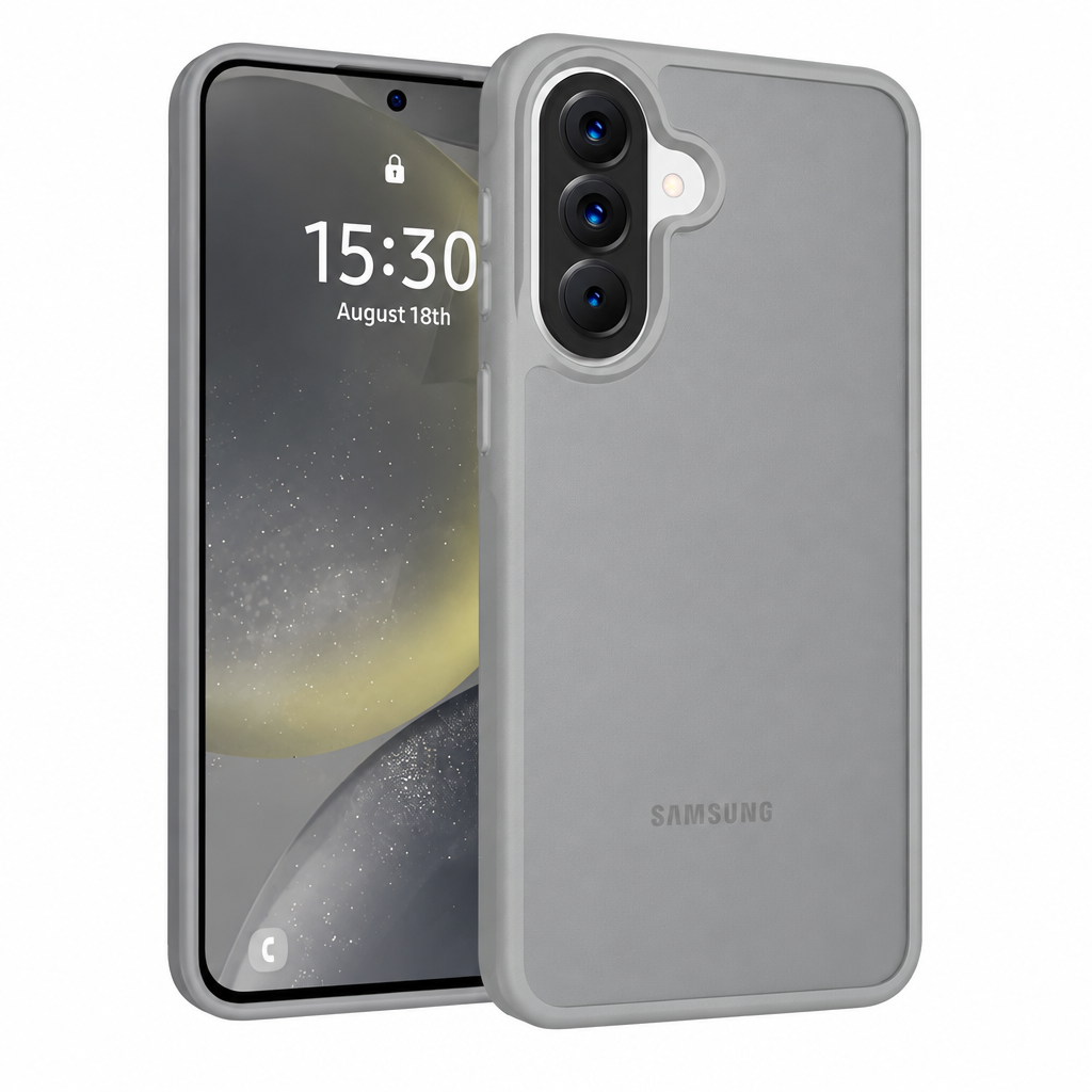 Minimalist Matte Frosted TPU Phone Case with Straight Edge & Skin-Feel Finish, Anti-Drop Protective Cover for Samsung Galaxy
