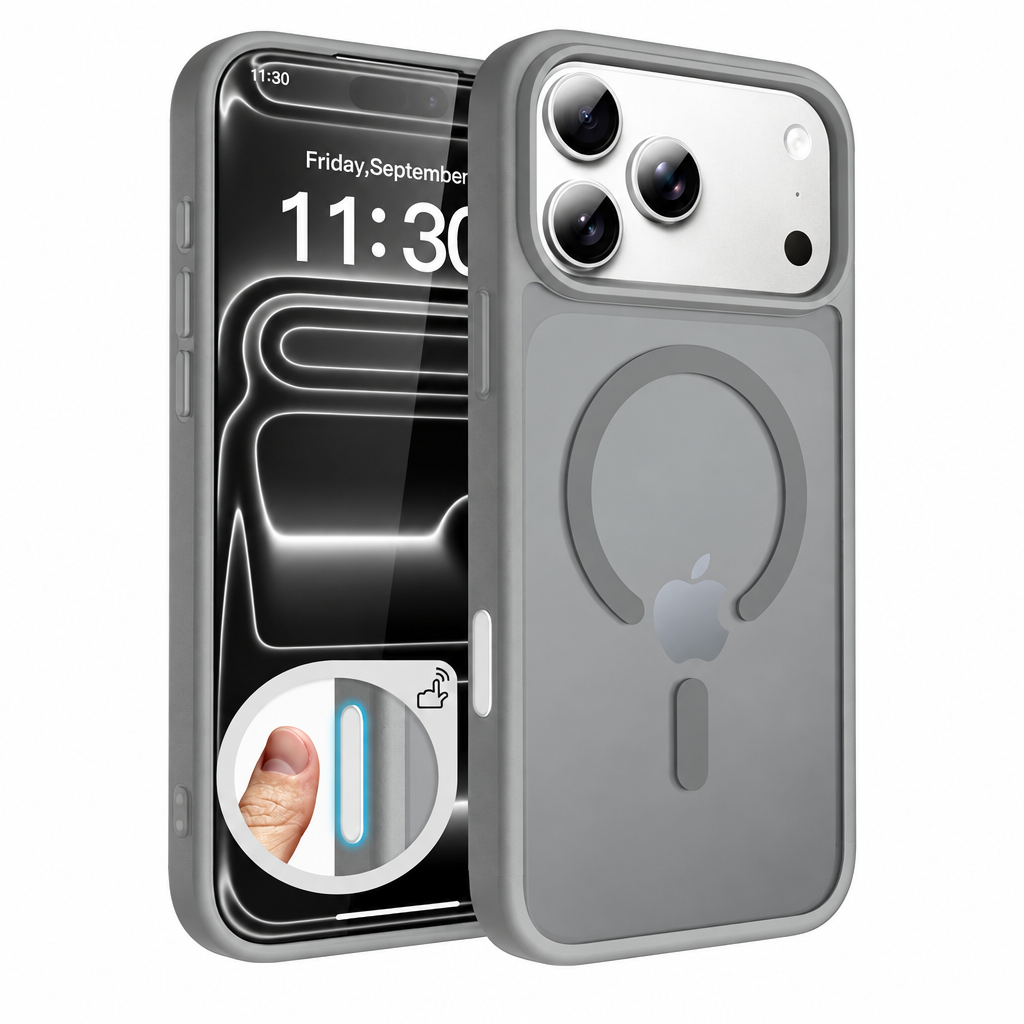 Sanfeng Magnetic Translucent Matte Anti-Fall TPU Phone Case Compatible with Apple iPhone