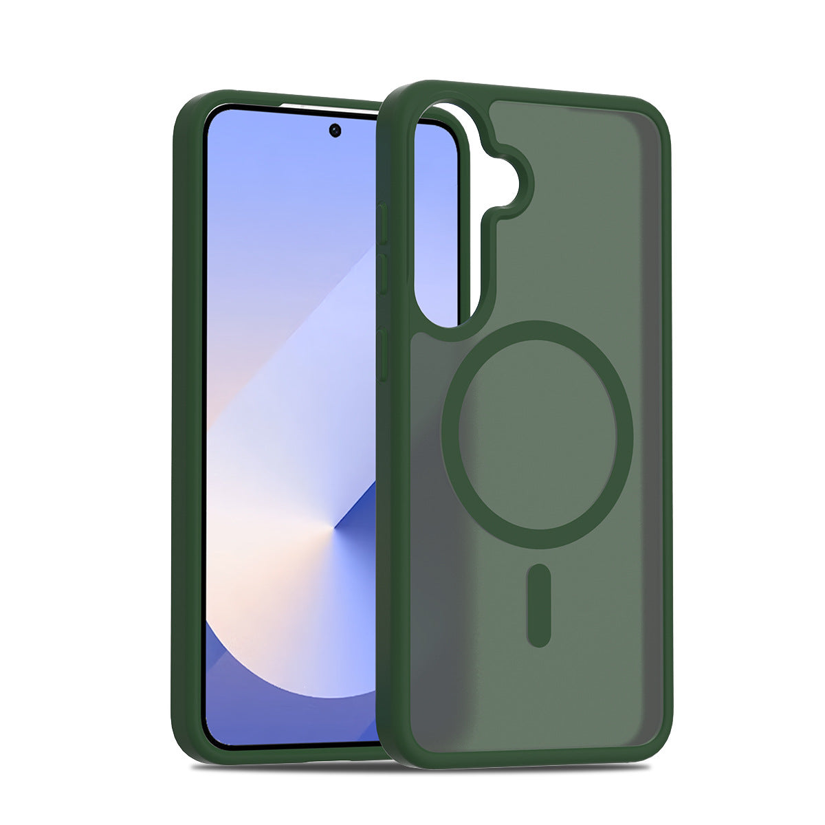 Matte Magnetic TPU Phone Case for Samsung Galaxy S25 FE, 2-in-1 Shockproof Protective Soft Cover - Brown