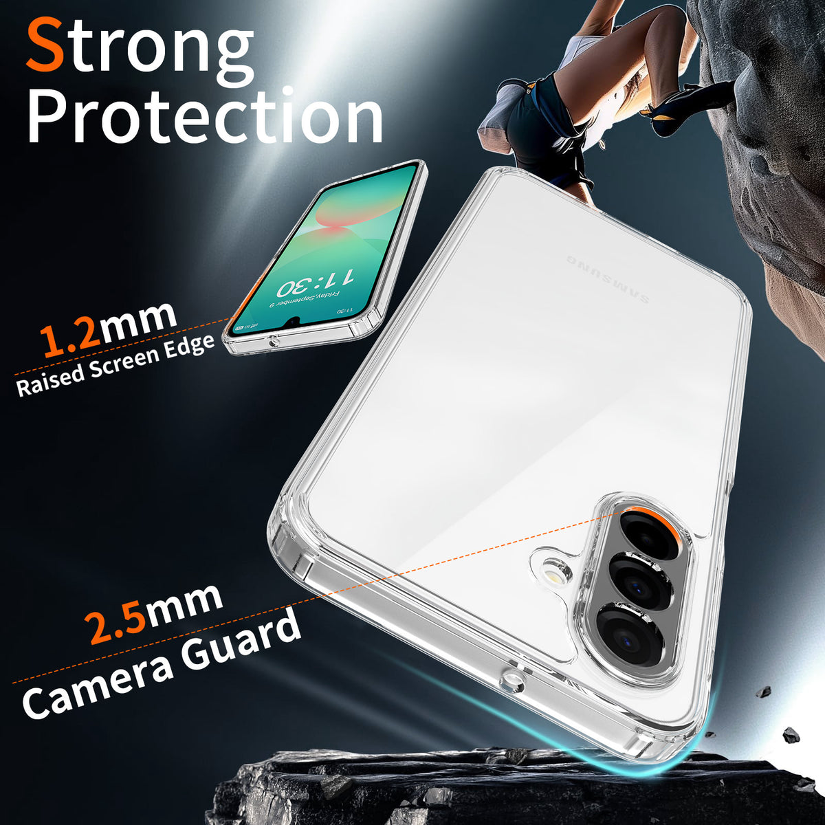 Transparent TPU Phone Case for Samsung Galaxy A Series, Slim Anti-Scratch Anti-Fall Clear Back Cover
