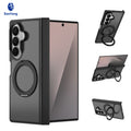 Sanfeng Magnetic Case Compatible with Samsung Galaxy Fold, 360-Degree Rotating Ring Stand Anti-Drop Matte Silicone Protective Cover