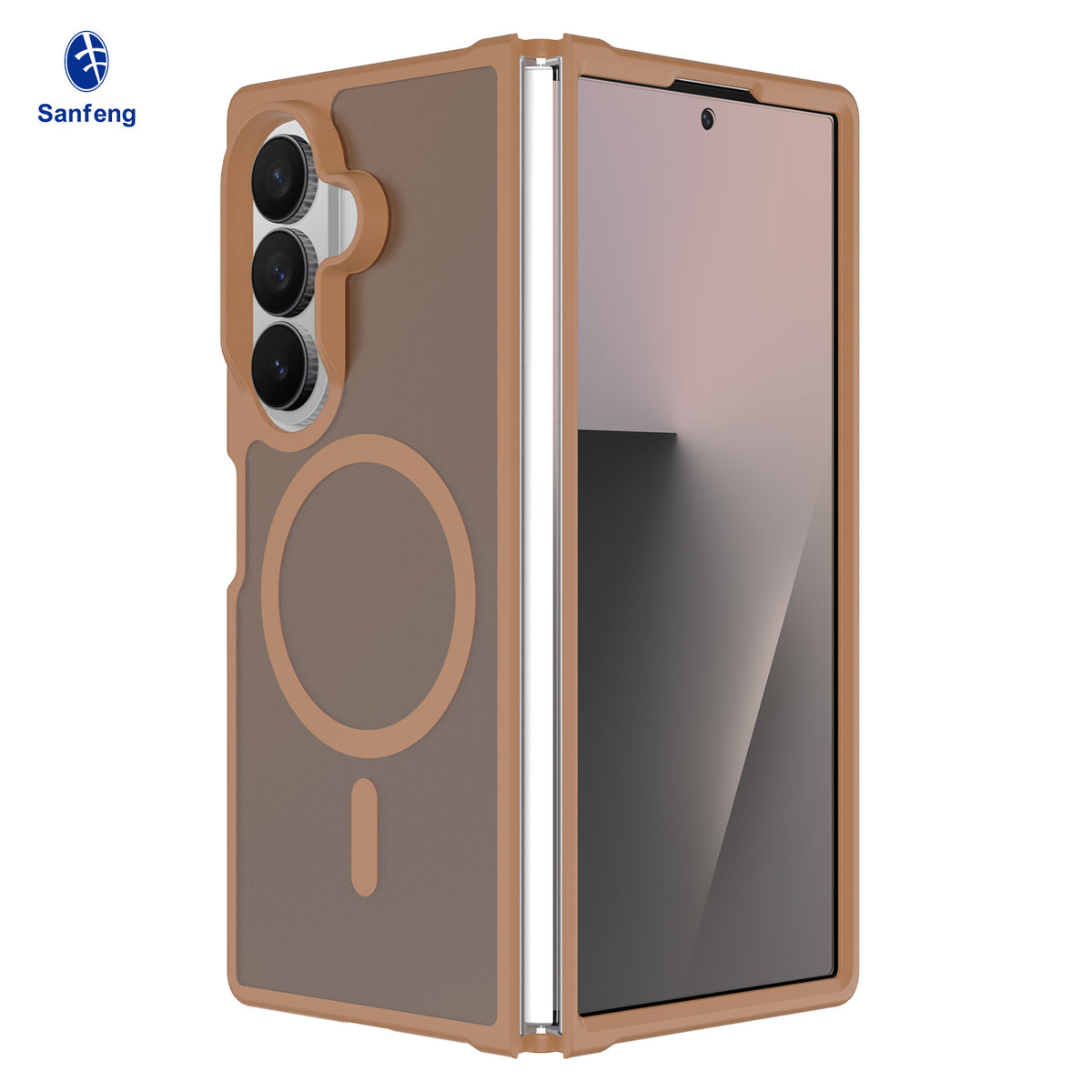 Magnetic Folding Phone Case for Samsung Galaxy Z Fold 7 / Z Fold 8, Skin-Feel Matte TPU Anti-Drop Protective Cover