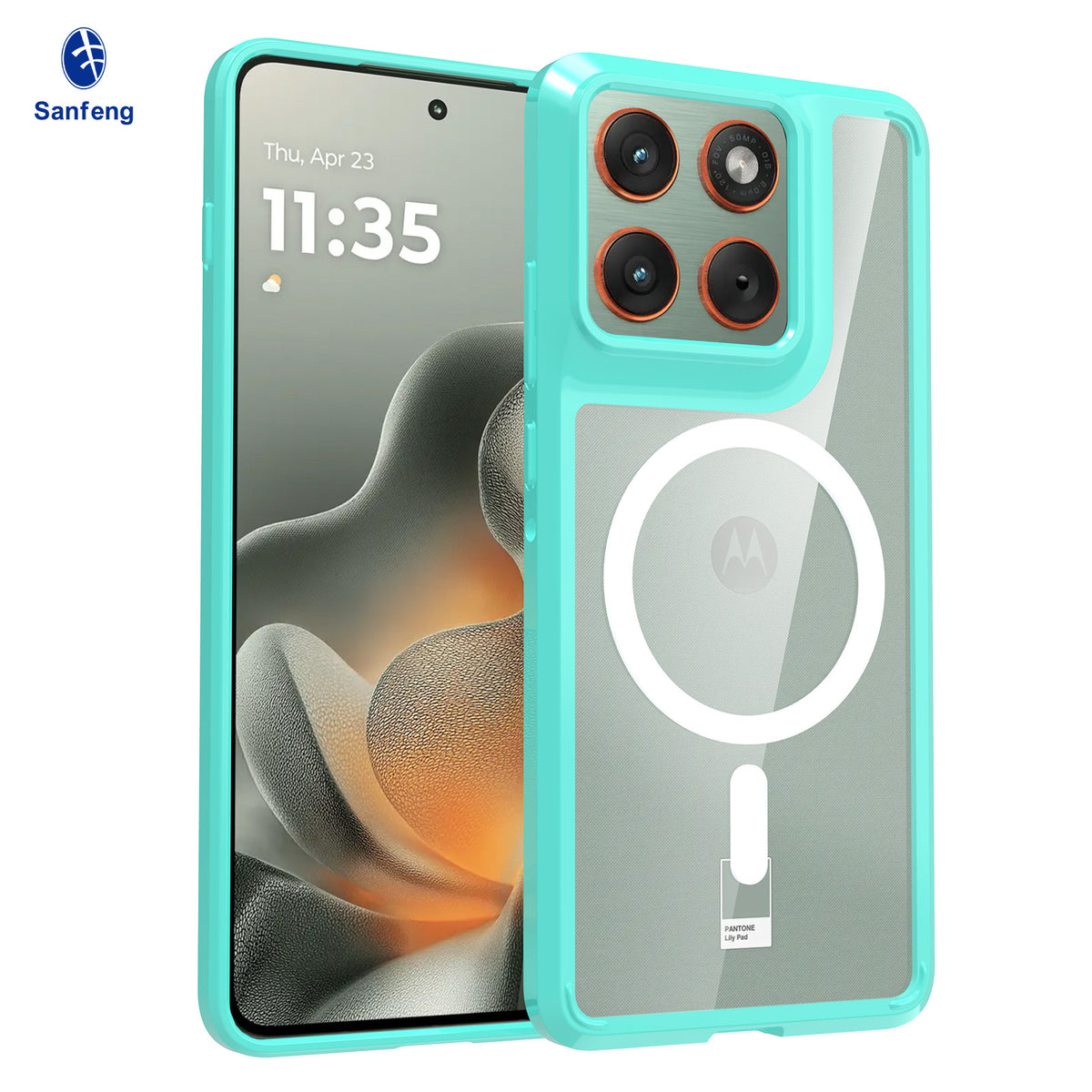 Magnetic Transparent Case for Motorola Edge and Moto G Series, Acrylic TPU Shockproof Anti-Fingerprint Phone Cover