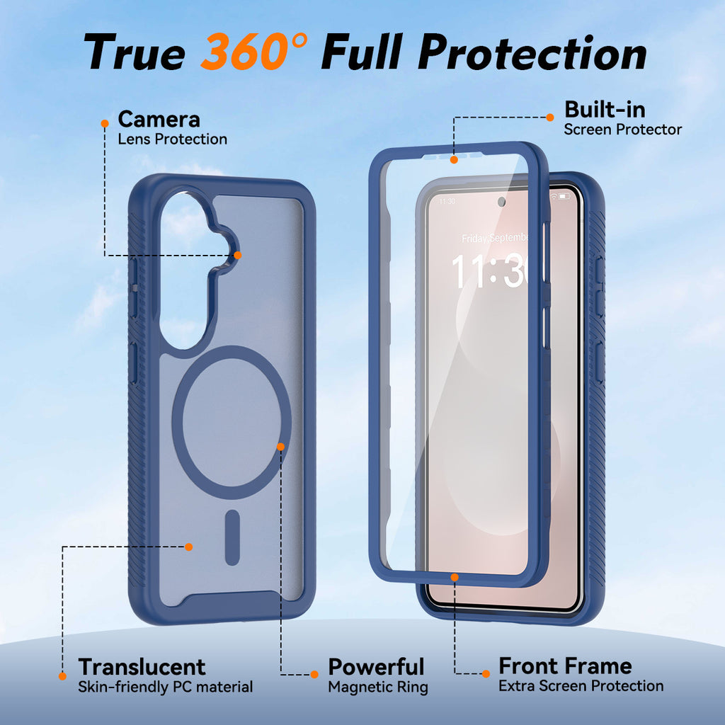 Magnetic Clear Anti-Fall TPU Phone Case Compatible with Samsung Galaxy S25 Ultra S24 Plus S24 FE