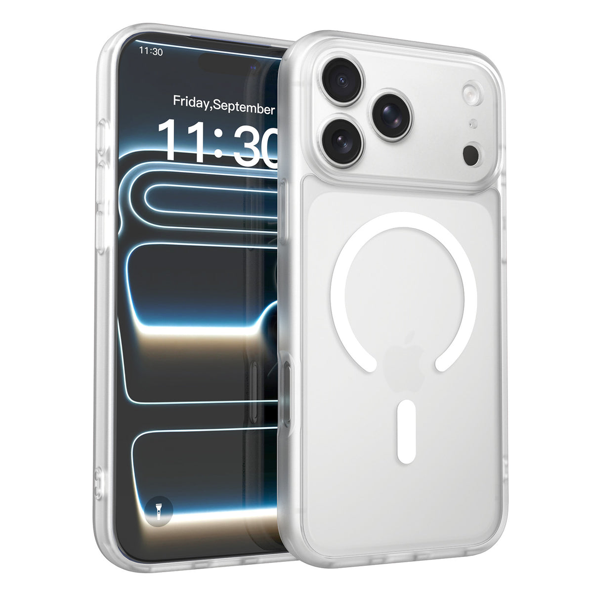 Magnetic Skin-Feel TPU Phone Case for iPhone 17 Pro Max, 16 Pro Max and 15 Pro, Slim Anti-Fingerprint Protective Cover