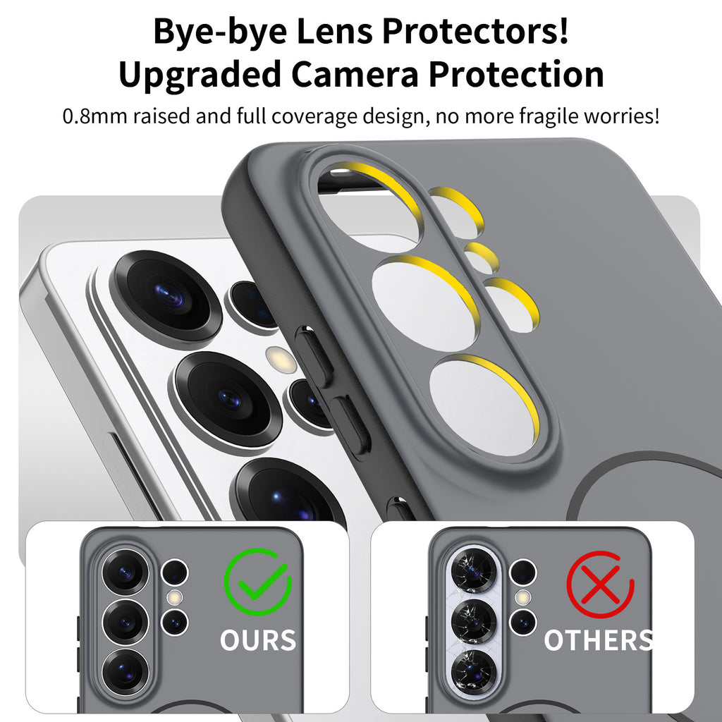 Magnetic Anti-Drop Skin-Feel TPU Phone Case for Samsung Galaxy, Precision Fit Shockproof Protective Cover