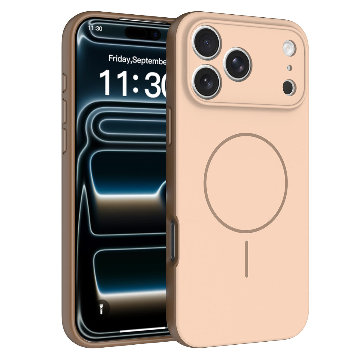 Dual-Color 2-in-1 Magnetic Phone Case for iPhone 17 16 15 Pro Max, Frosted Anti-Fall Protective Cover with Precision Cutouts