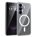 Clear Magnetic Case for Samsung Galaxy S24 Ultra, Shockproof TPU Protective Cover with Four-Corner Drop Protection