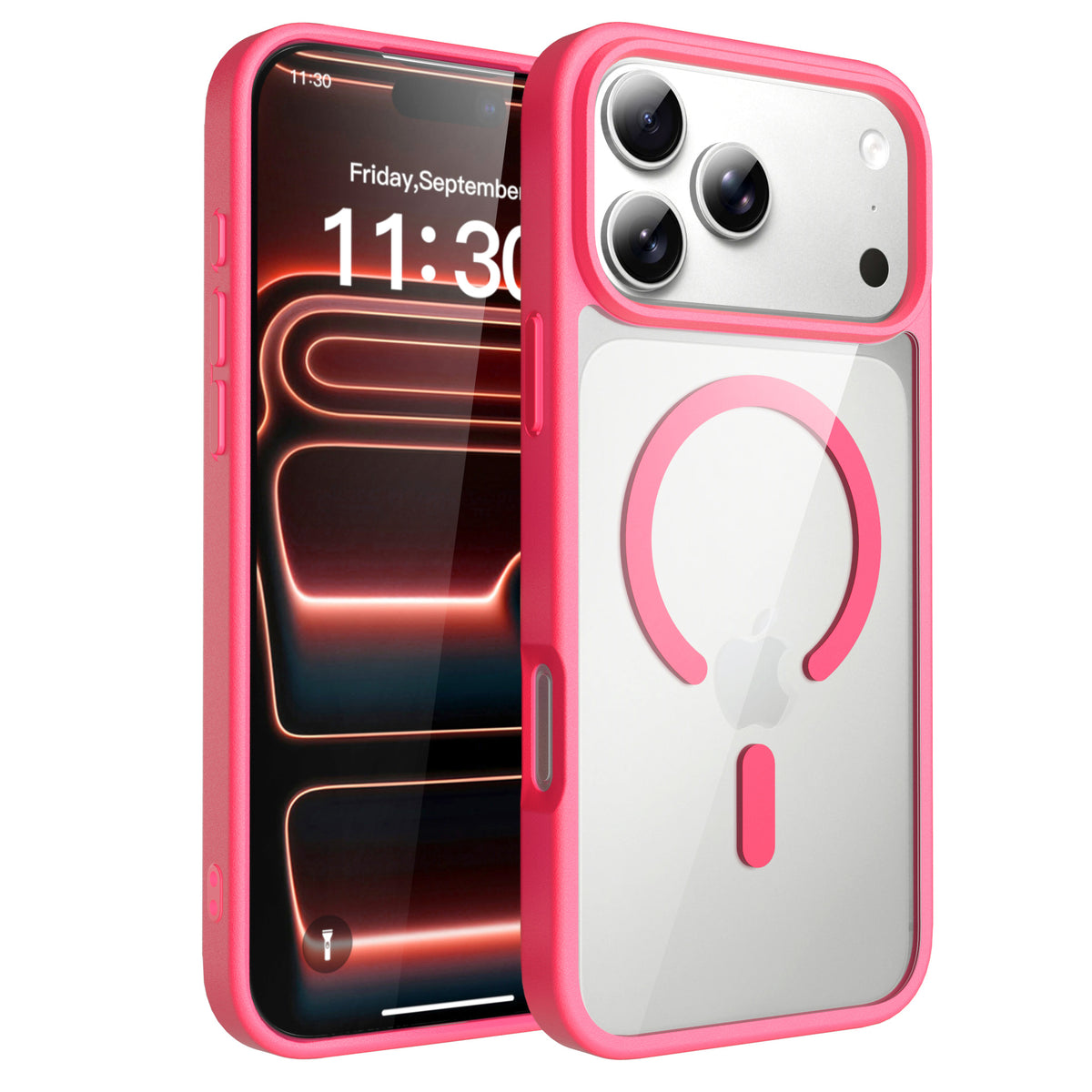 Clear Magnetic Shockproof Phone Case for iPhone 14 Pro Max, Anti-Fall TPU Protective Cover