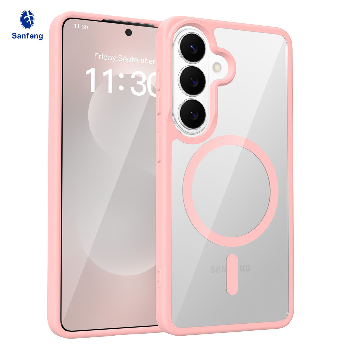Magnetic Transparent Phone Case for Samsung Galaxy, Anti-Fall Skin-Feel TPU Protective Cover