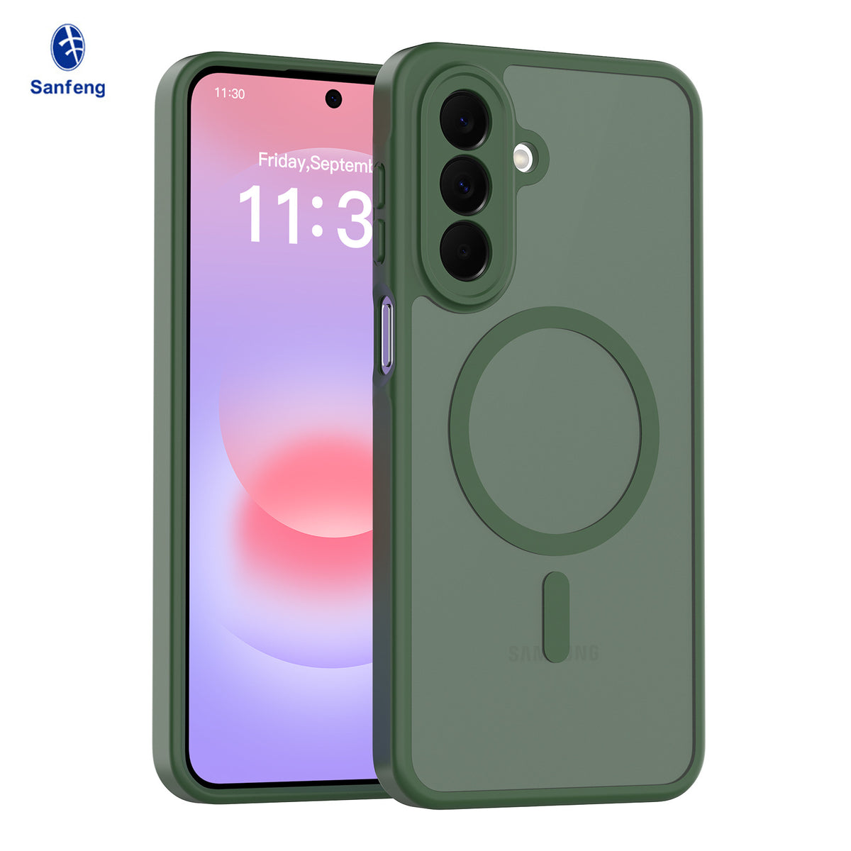 Matte Magnetic Phone Case for Samsung Galaxy Series, Skin-Feel PC+TPU Shockproof Anti-Drop Protective Cover