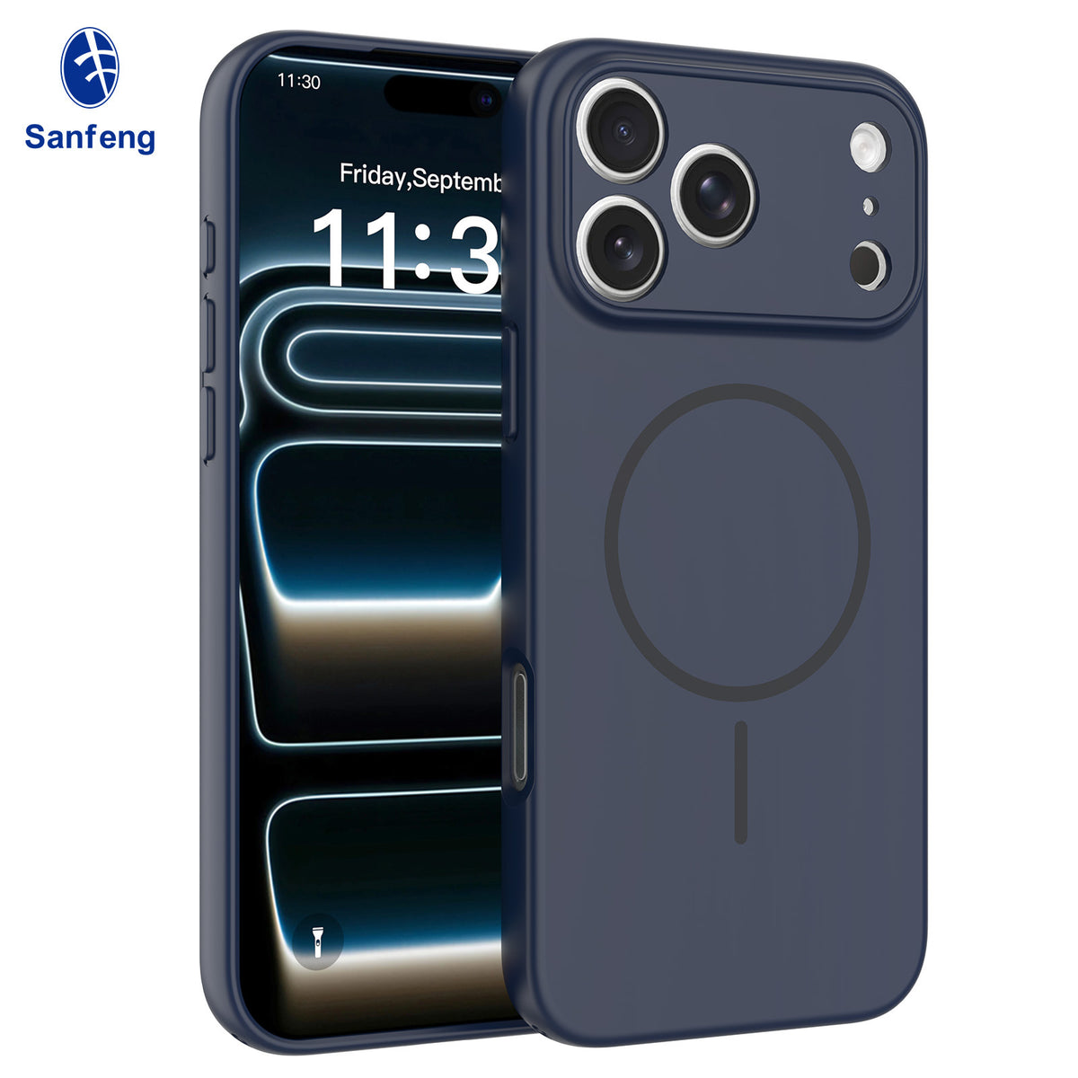 Matte Magnetic Full-Cover Silicone Protective Case with Lanyard Hole for iPhone 17 / 16 / 15 Series, Shockproof Anti-Drop Cover