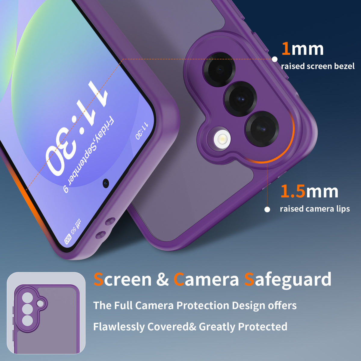 Slim Skin-Feel Matte Phone Case for Samsung Galaxy A Series - Shockproof PC & TPU Anti-Drop Cover