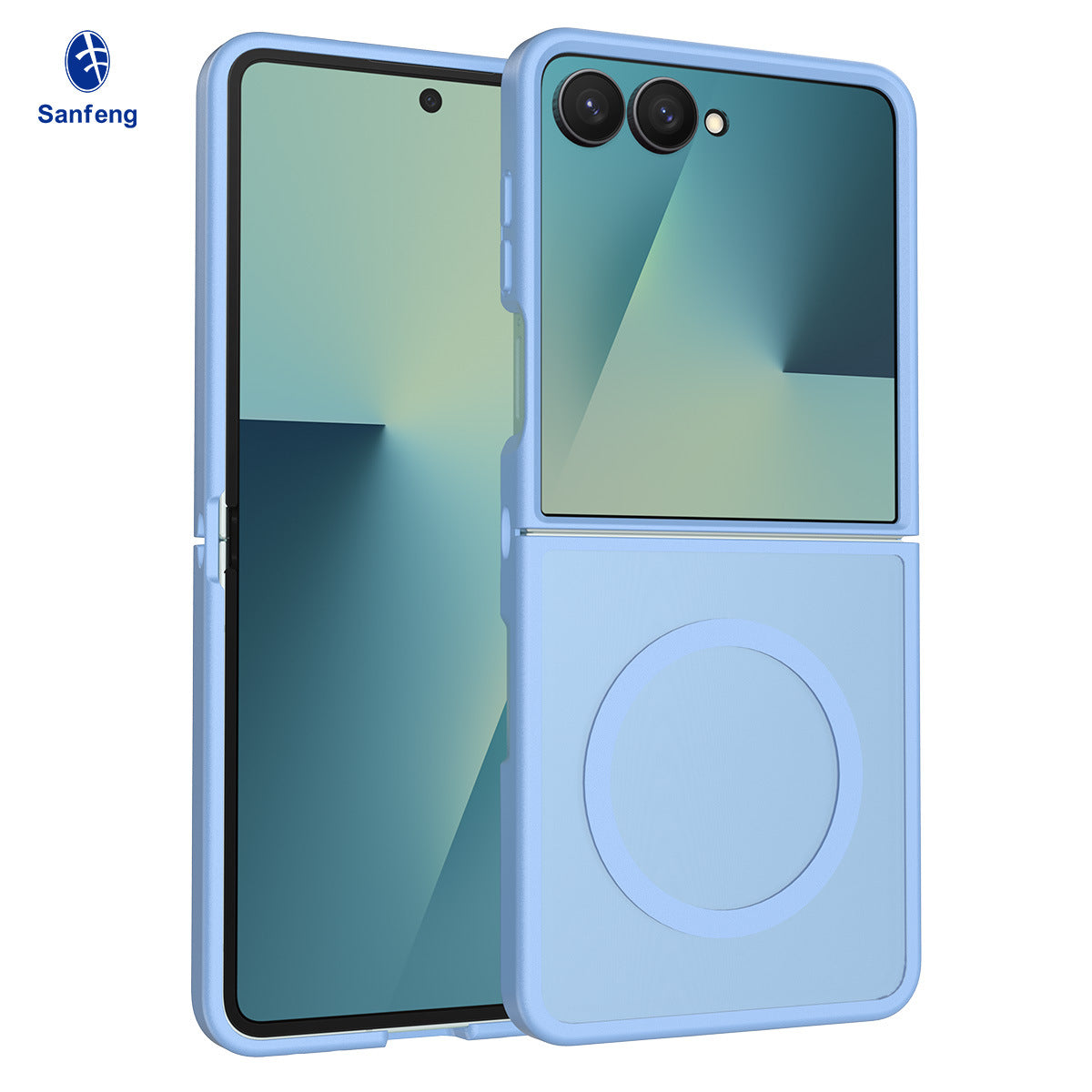 Magnetic Matte Case for Samsung Galaxy Z Flip7 and Z Flip6, Translucent TPU Anti-Fingerprint Folding Phone Cover
