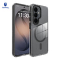 Magnetic Clear Phone Case for Samsung S26 FE / S25 Ultra, Dual Color Shockproof TPU Protective Back Cover