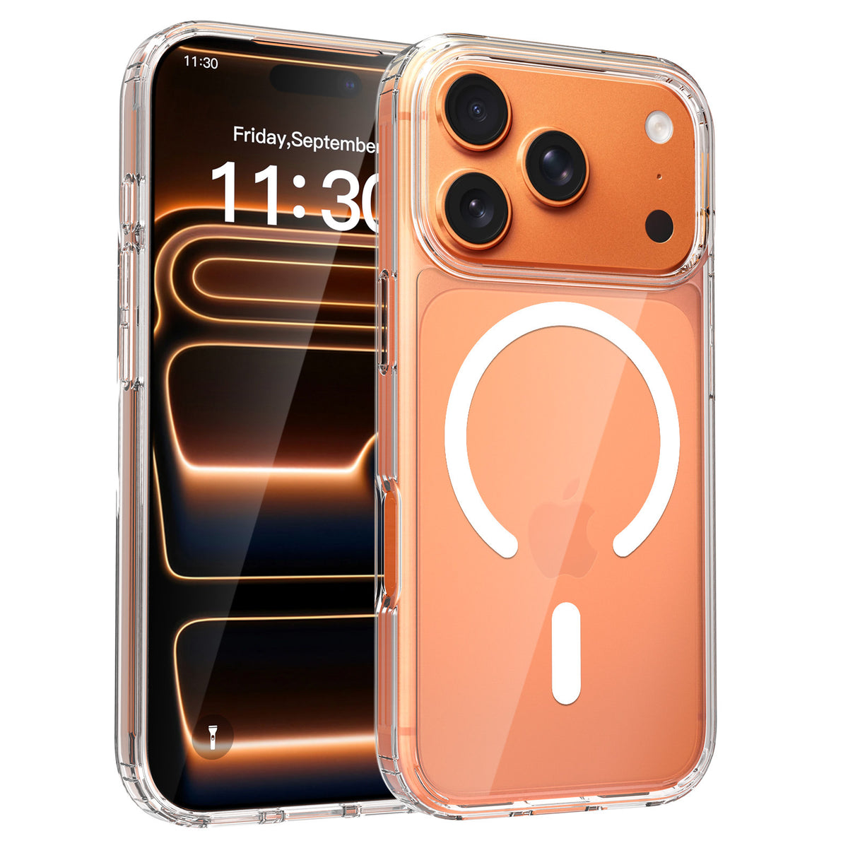 Magnetic Clear Case for iPhone 16 15 14 13 Pro Max - Slim Shockproof Anti-Scratch Transparent TPU Phone Cover