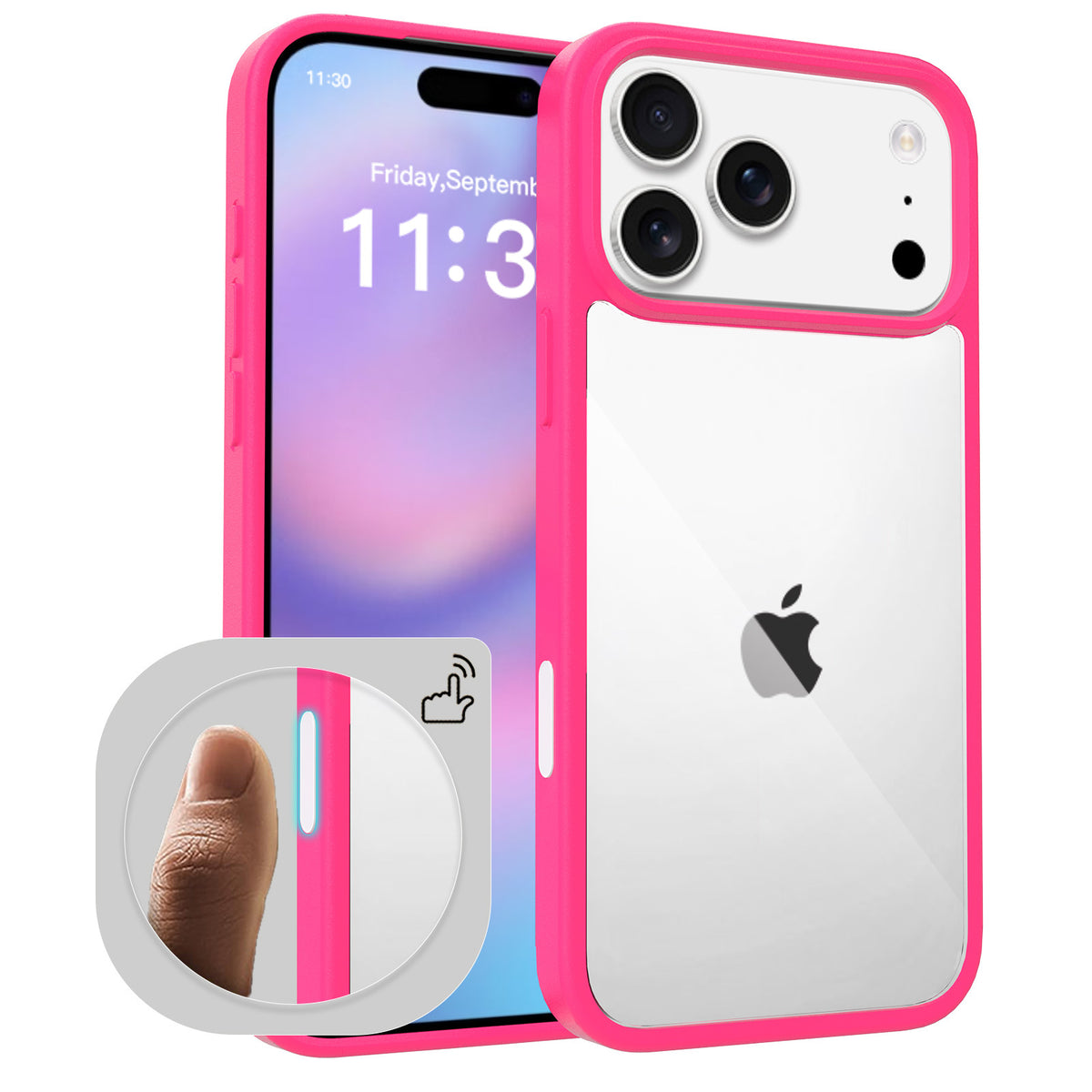 Clear Frosted TPU Shockproof Phone Case with Magnetic Feature for iPhone Series, Anti-Fingerprint Protective Cover