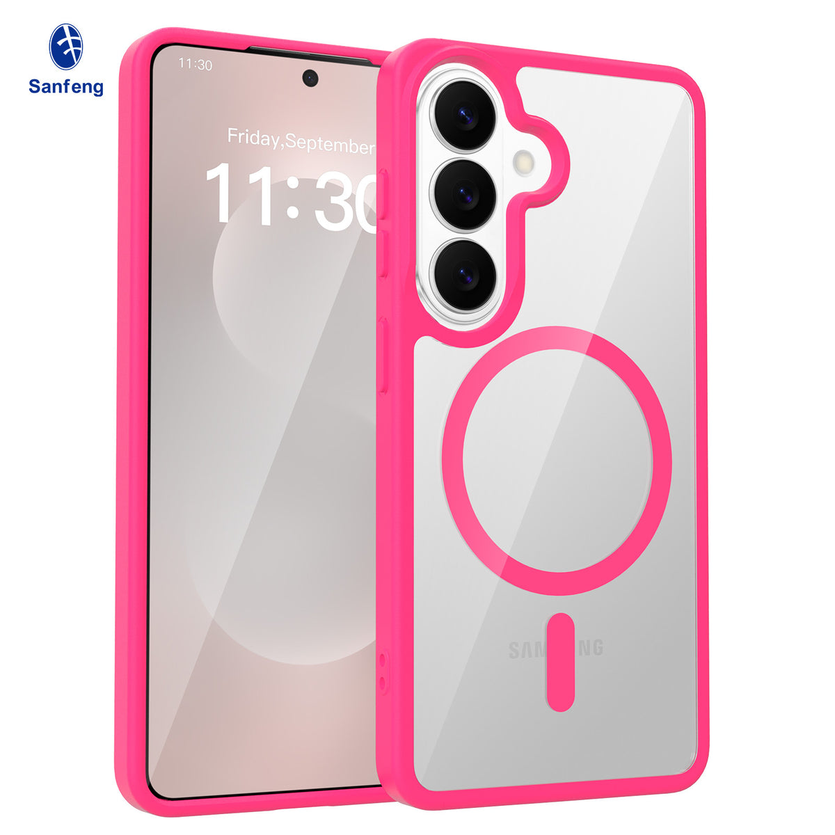 Magnetic Transparent Phone Case for Samsung Galaxy, Anti-Fall Skin-Feel TPU Protective Cover