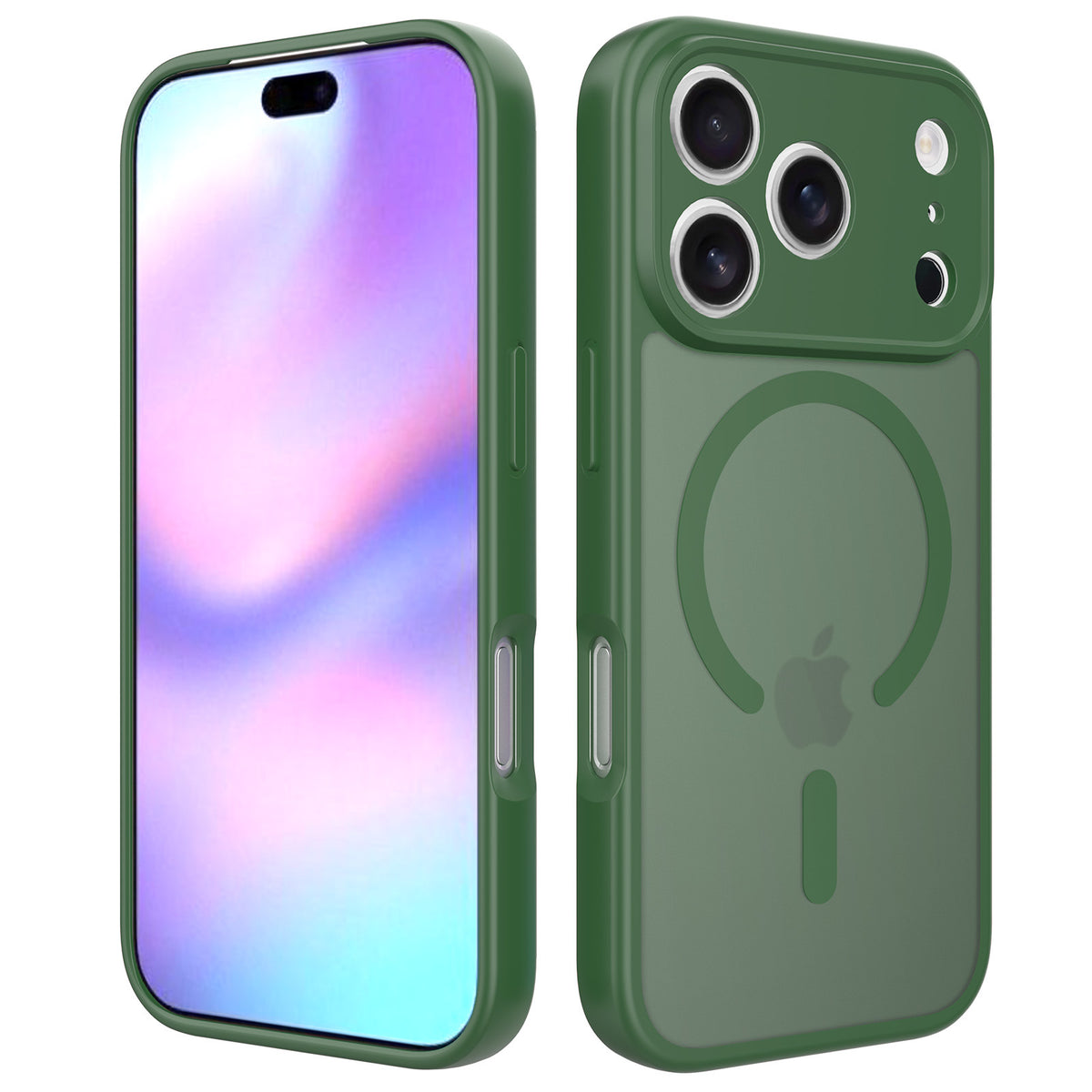 Magnetic Shockproof TPU Phone Case with Skin-Like Texture and Full Lens Protection for iPhone