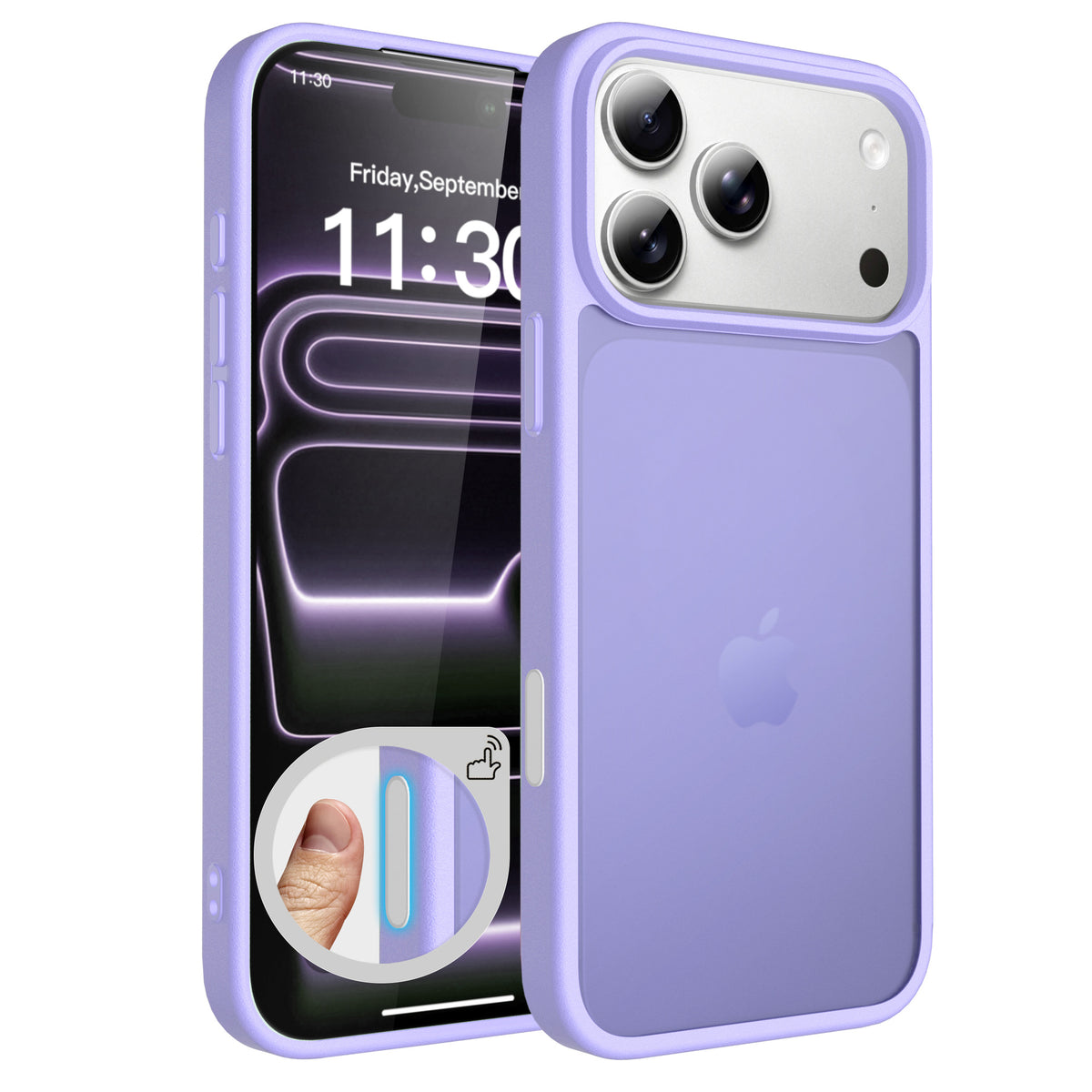 Sanfeng Magnetic Translucent Matte Anti-Fall TPU Phone Case Compatible with Apple iPhone