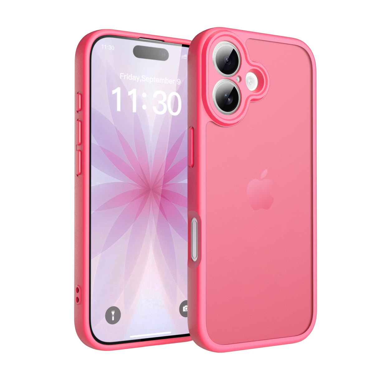 Magnetic Frosted Shockproof TPU Phone Case for Apple iPhone 16 Series - Straight Edge Anti-Fall Protective Cover