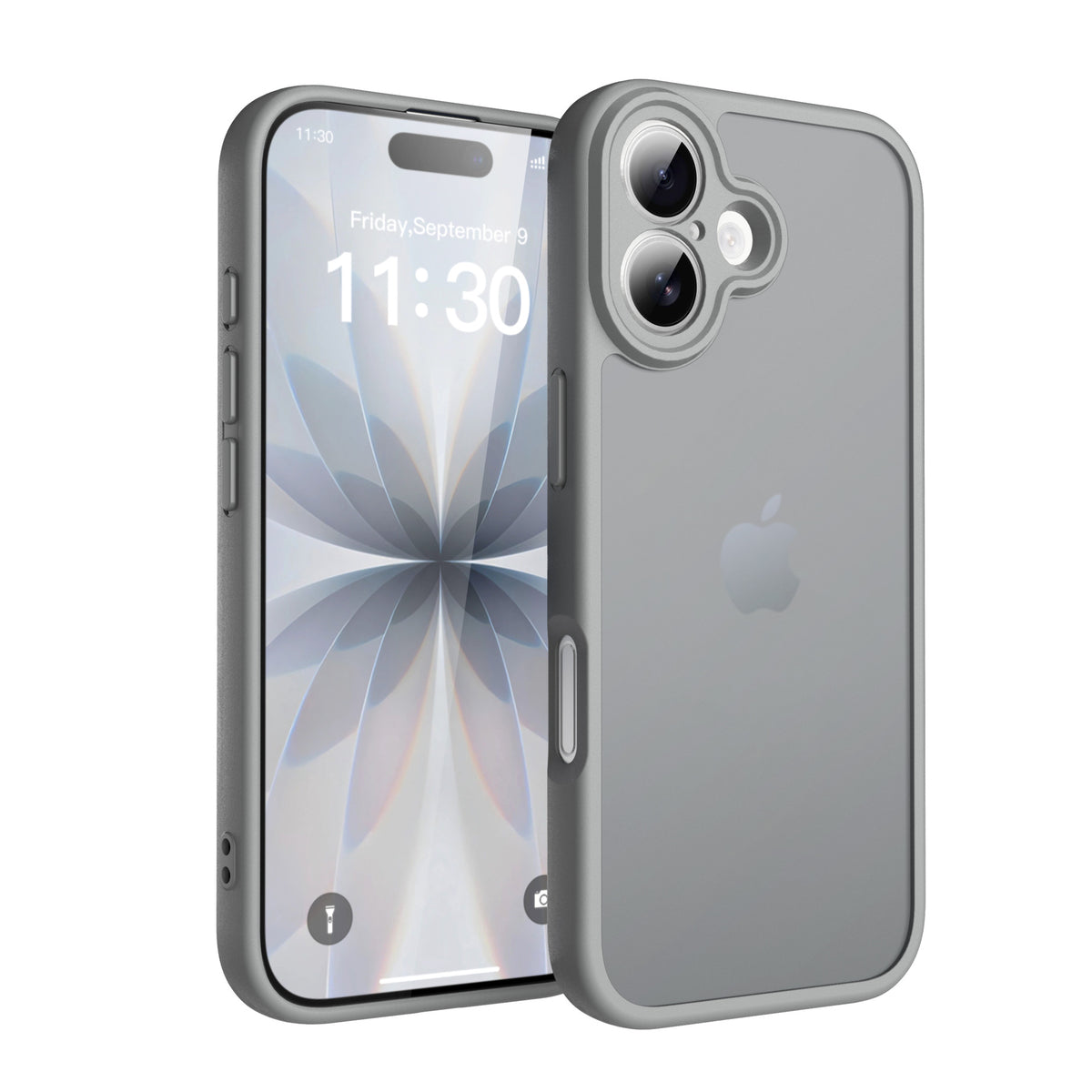 Magnetic Frosted Shockproof TPU Phone Case for Apple iPhone 16 Series - Straight Edge Anti-Fall Protective Cover