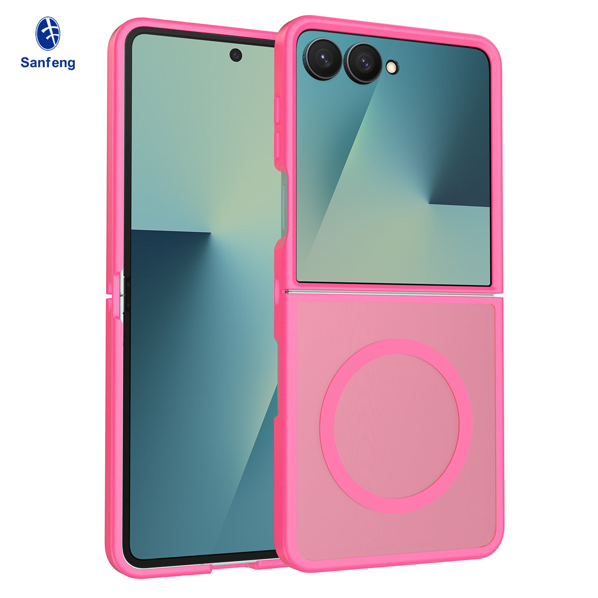 Magnetic Matte Case for Samsung Galaxy Z Flip7 and Z Flip6, Translucent TPU Anti-Fingerprint Folding Phone Cover
