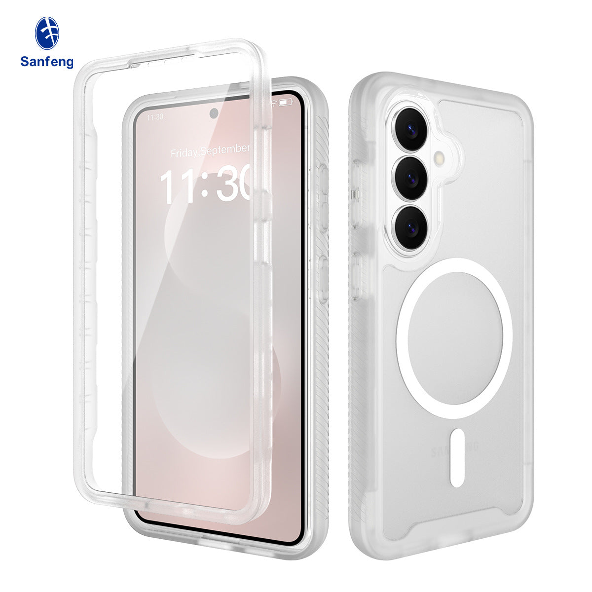 Magnetic Clear Anti-Fall TPU Phone Case Compatible with Samsung Galaxy S25 Ultra S24 Plus S24 FE