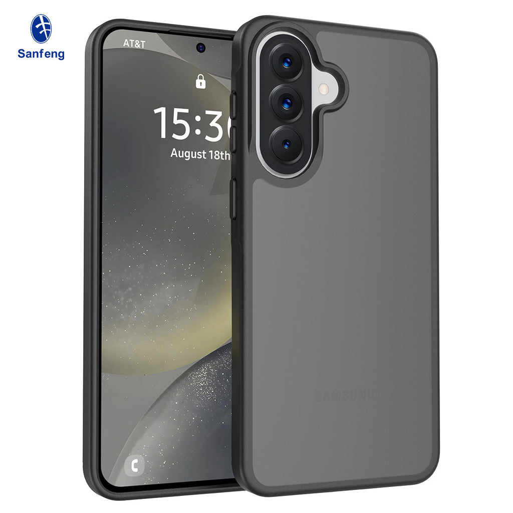 Minimalist Matte Frosted TPU Phone Case with Straight Edge & Skin-Feel Finish, Anti-Drop Protective Cover for Samsung Galaxy