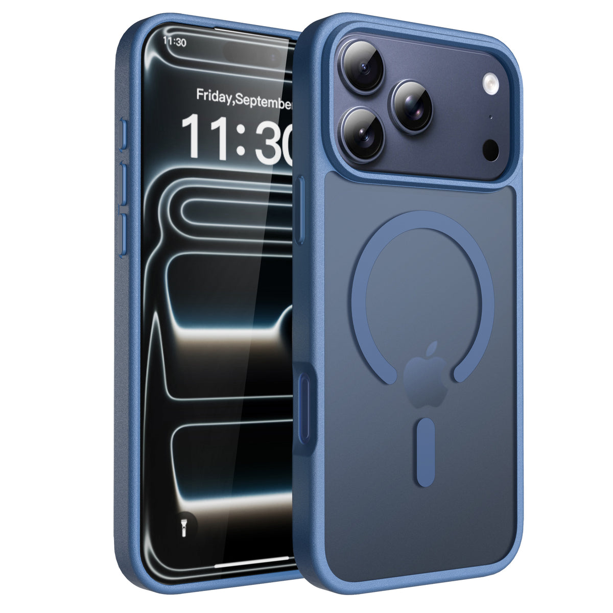 Magnetic Skin-Feel Protective Phone Case in Cherry Red - Shockproof TPU Anti-Fall Cover Compatible with iPhone 16, 17, and 18 Series
