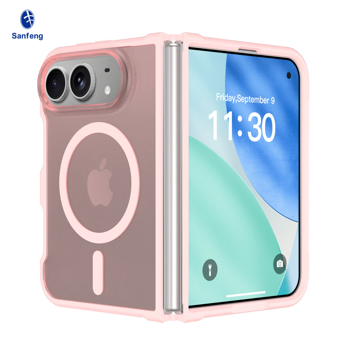 Magnetic Translucent TPU Protective Case Compatible with iPhone 18 Duo Fold, 2mm Anti-Drop Skin-Feel Cover