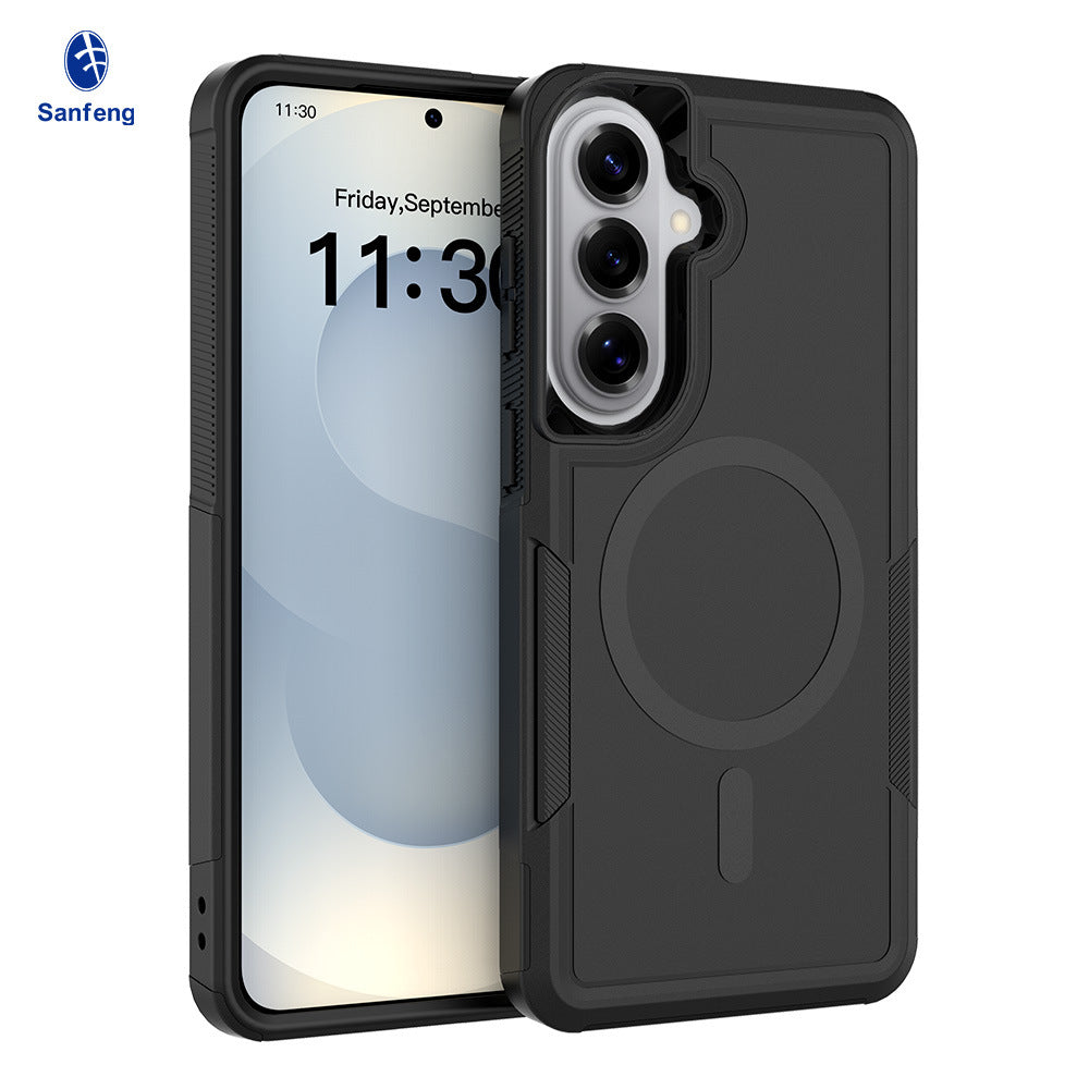 Magnetic All-Inclusive Phone Case for Samsung Galaxy S24 Ultra, 2-in-1 Hybrid TPU Shockproof Armor Cover
