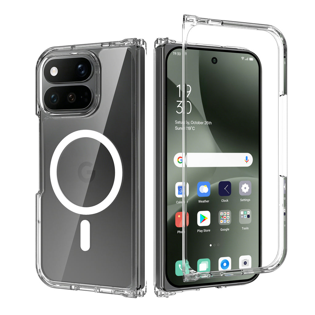 Transparent Magnetic Phone Case for Google Pixel, Shockproof Silicone Anti-Drop Protective Cover