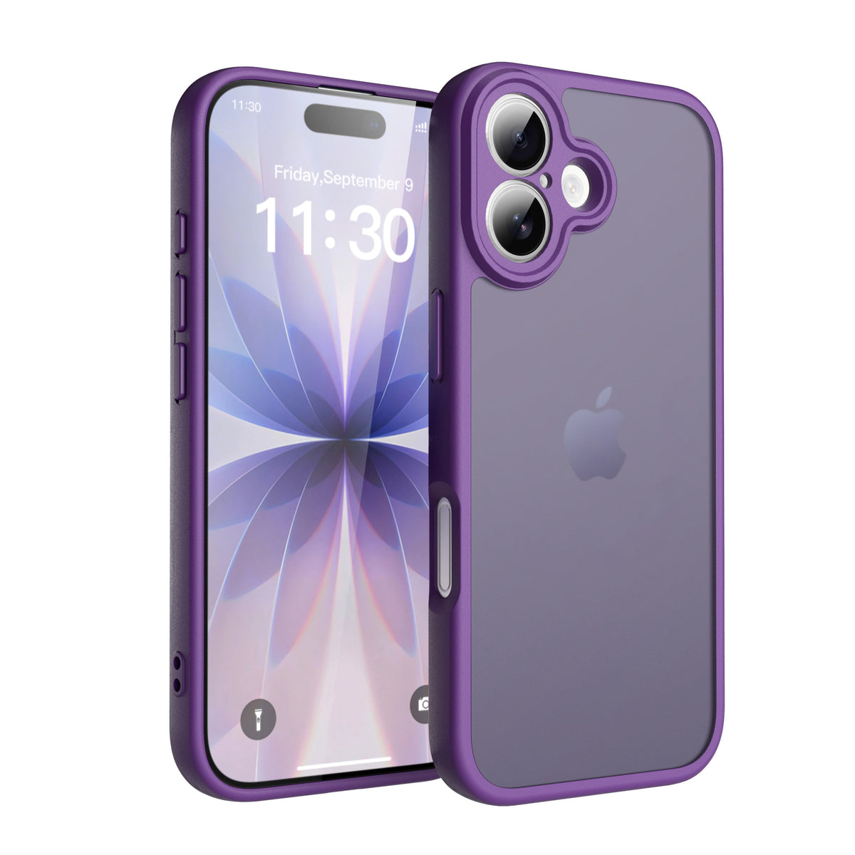 Frosted Skin-Feel Magnetic Phone Case for iPhone 16 Pro Max, Shockproof TPU Anti-Fall Protective Cover - Brown