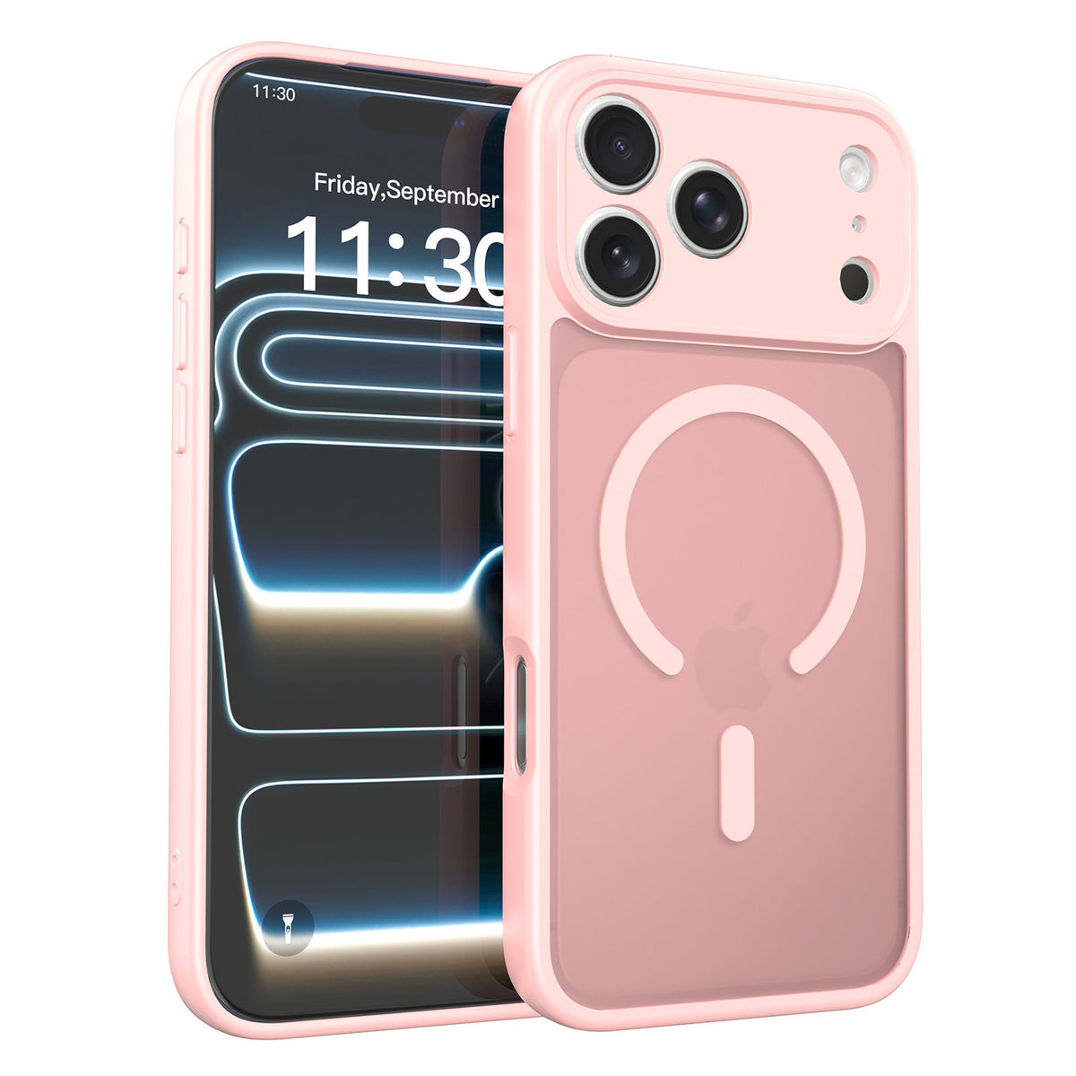 Magnetic Skin-Feel TPU Phone Case for iPhone 17 Pro Max, 16 Pro Max and 15 Pro, Slim Anti-Fingerprint Protective Cover