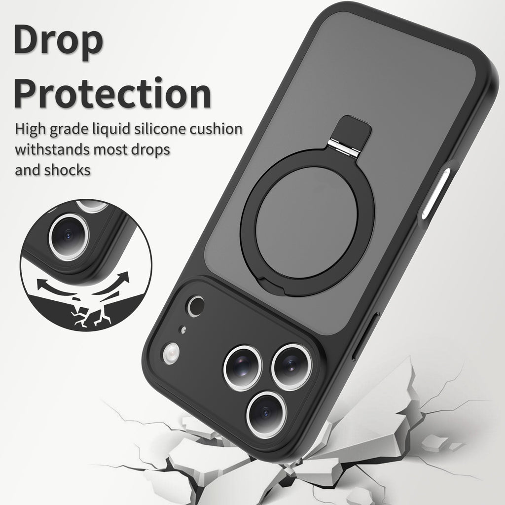Magnetic Kickstand Phone Case Compatible with iPhone 17 Series, Shockproof TPU Protective Cover with Fine-Hole Camera Protection