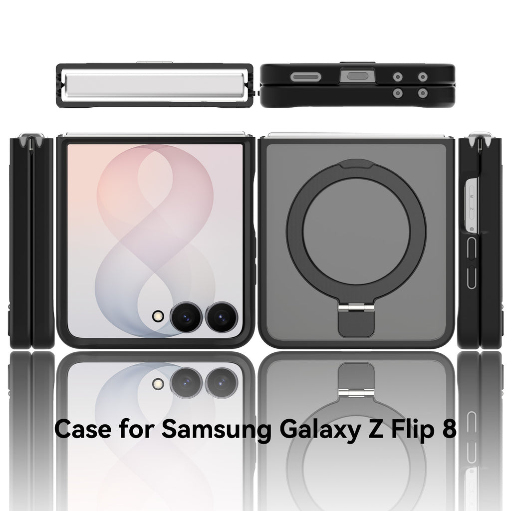 Matte Magnetic Foldable Phone Case Compatible with Samsung Galaxy, Anti-Drop TPU Protective Cover