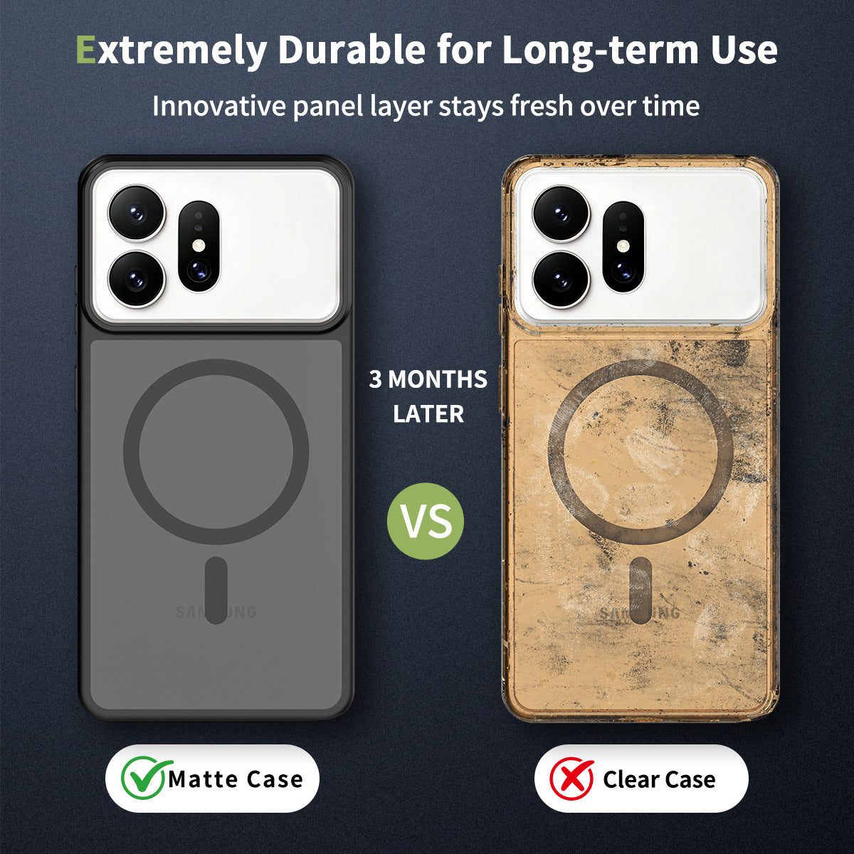 Magnetic Matte Silicone Case for Samsung Galaxy S27 Ultra S26 - Slim Shockproof 2-in-1 Skin-Feel Protective Cover