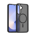 Matte Magnetic TPU Phone Case for Samsung Galaxy S25 FE, 2-in-1 Shockproof Protective Soft Cover - Brown