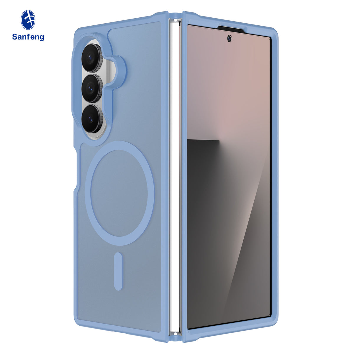 Magnetic Folding Phone Case for Samsung Galaxy Z Fold 7 / Z Fold 8, Skin-Feel Matte TPU Anti-Drop Protective Cover