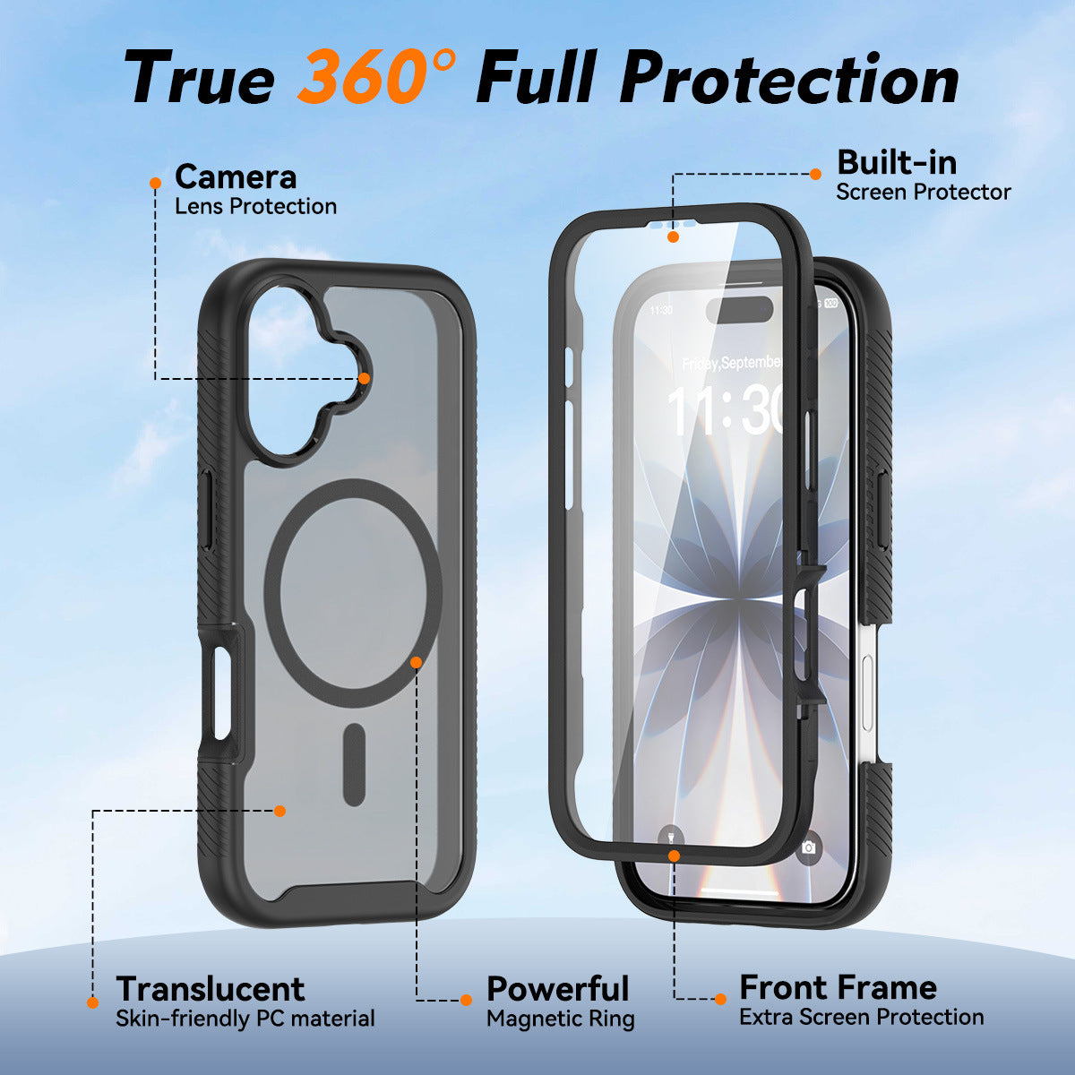 Magnetic Silicone Protective Phone Case Compatible with iPhone 17 Air, Anti-Fingerprint Anti-Drop Cover