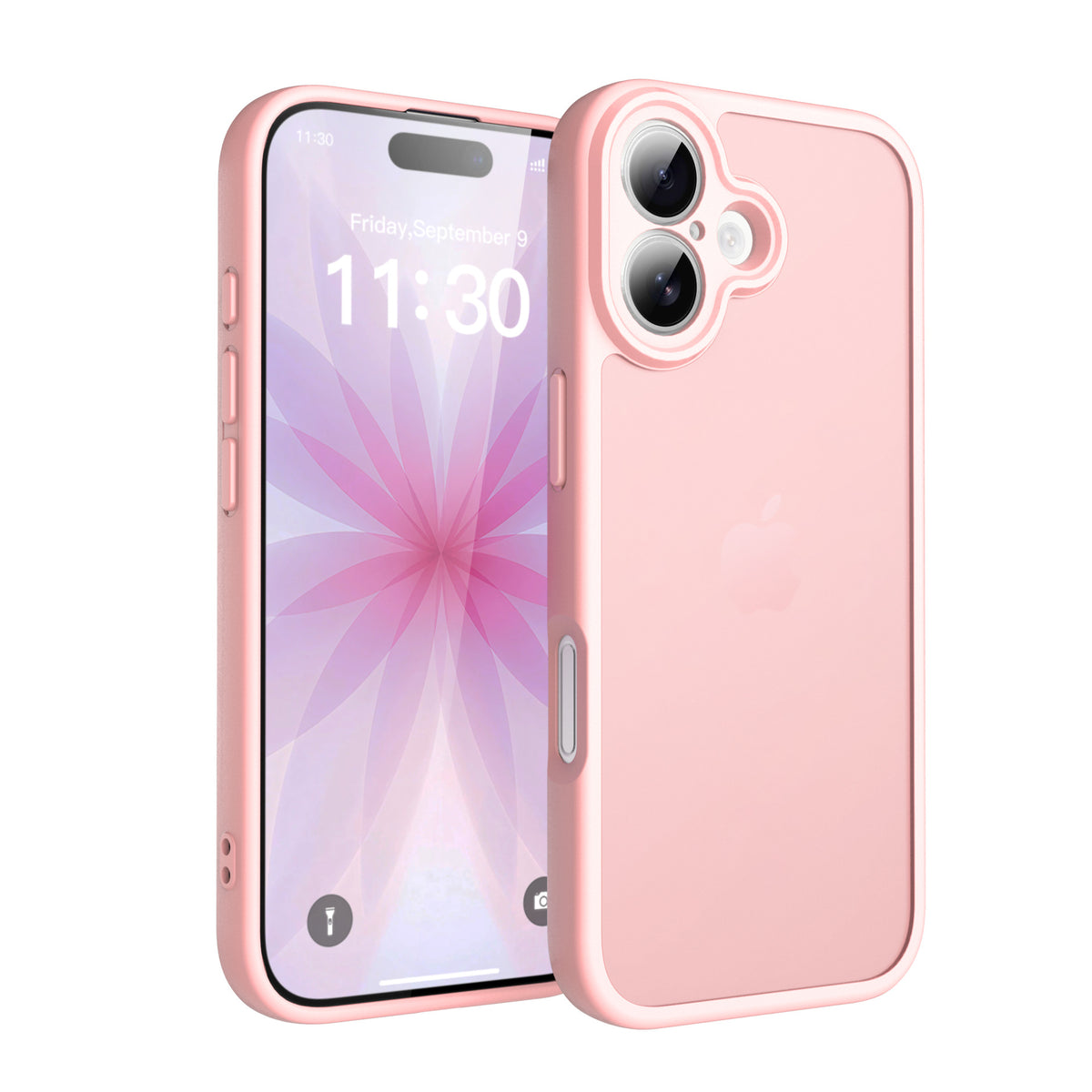 Magnetic Frosted Shockproof TPU Phone Case for Apple iPhone 16 Series - Straight Edge Anti-Fall Protective Cover