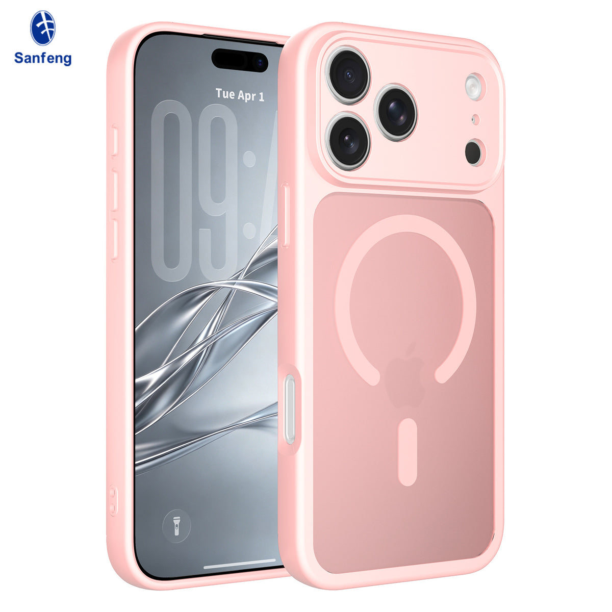 Magnetic Shockproof TPU Phone Case with Skin-Like Texture and Full Lens Protection for iPhone